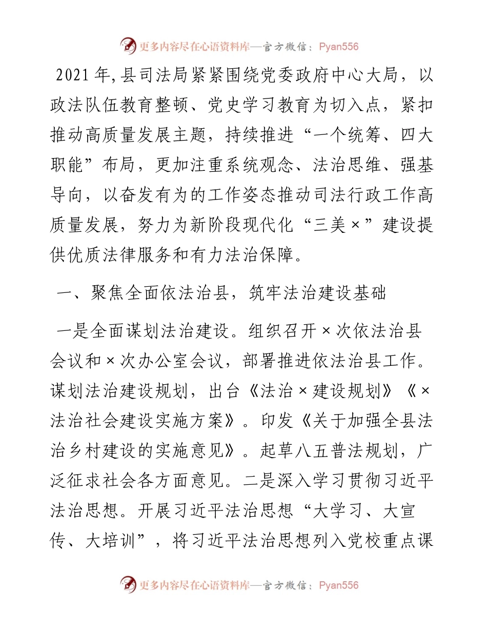 县司法局度工作总结.docx_第1页