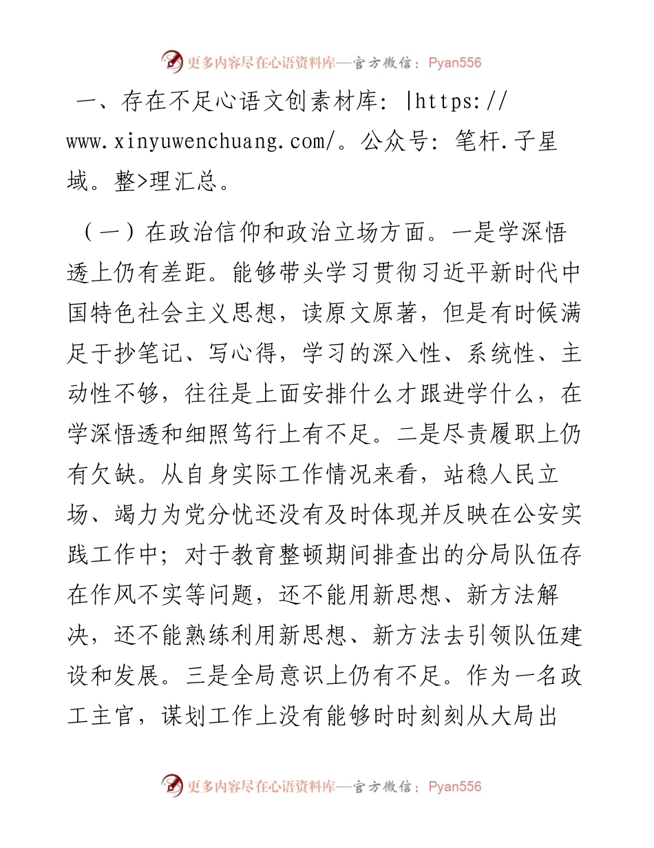 公安局全市政法领导干部“政治忠诚”剖析材料.docx_第2页