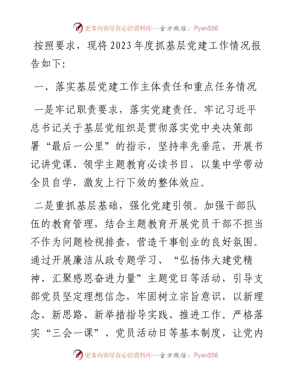 区红十字会党支部抓基层党建述职报告.docx_第1页