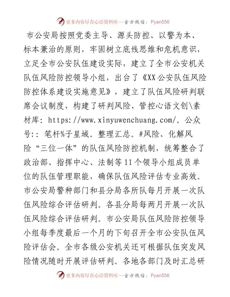 关于构建公安队伍风险防控体系的情况汇报.docx_第2页