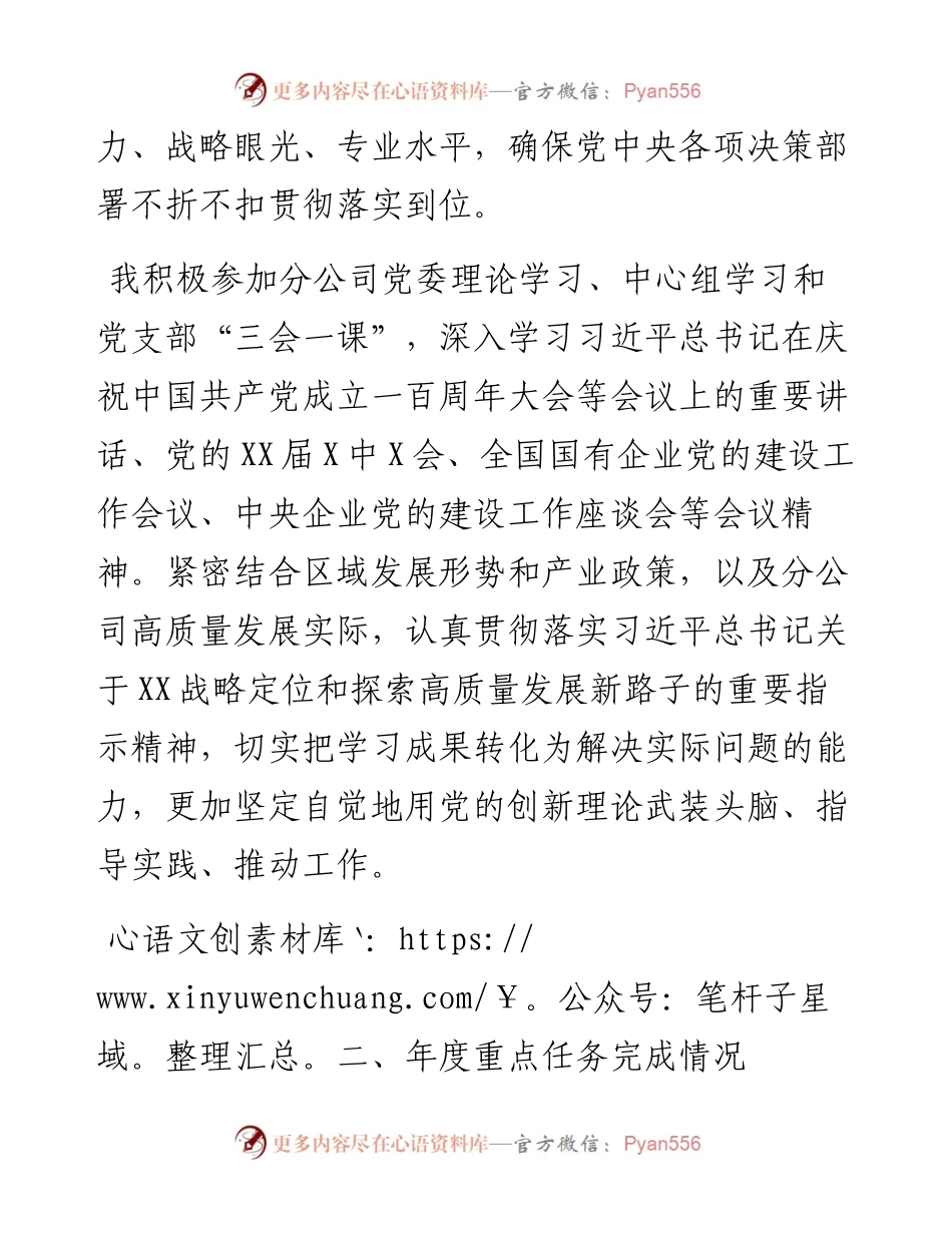 公司党委委员、副总经理度工作述职报告.docx_第2页