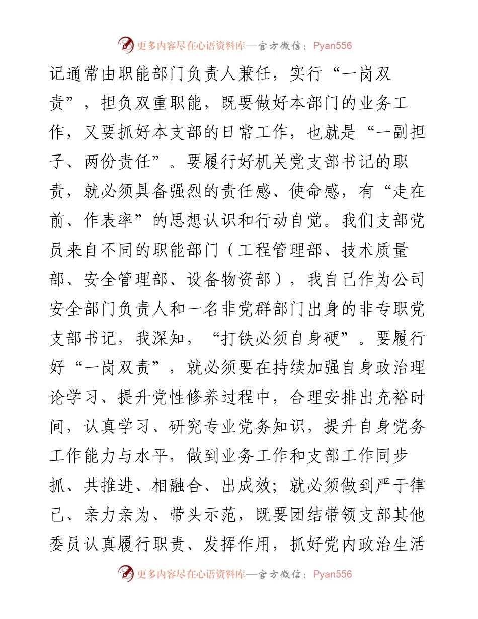 公司党支部书记党建交流发言.docx_第2页