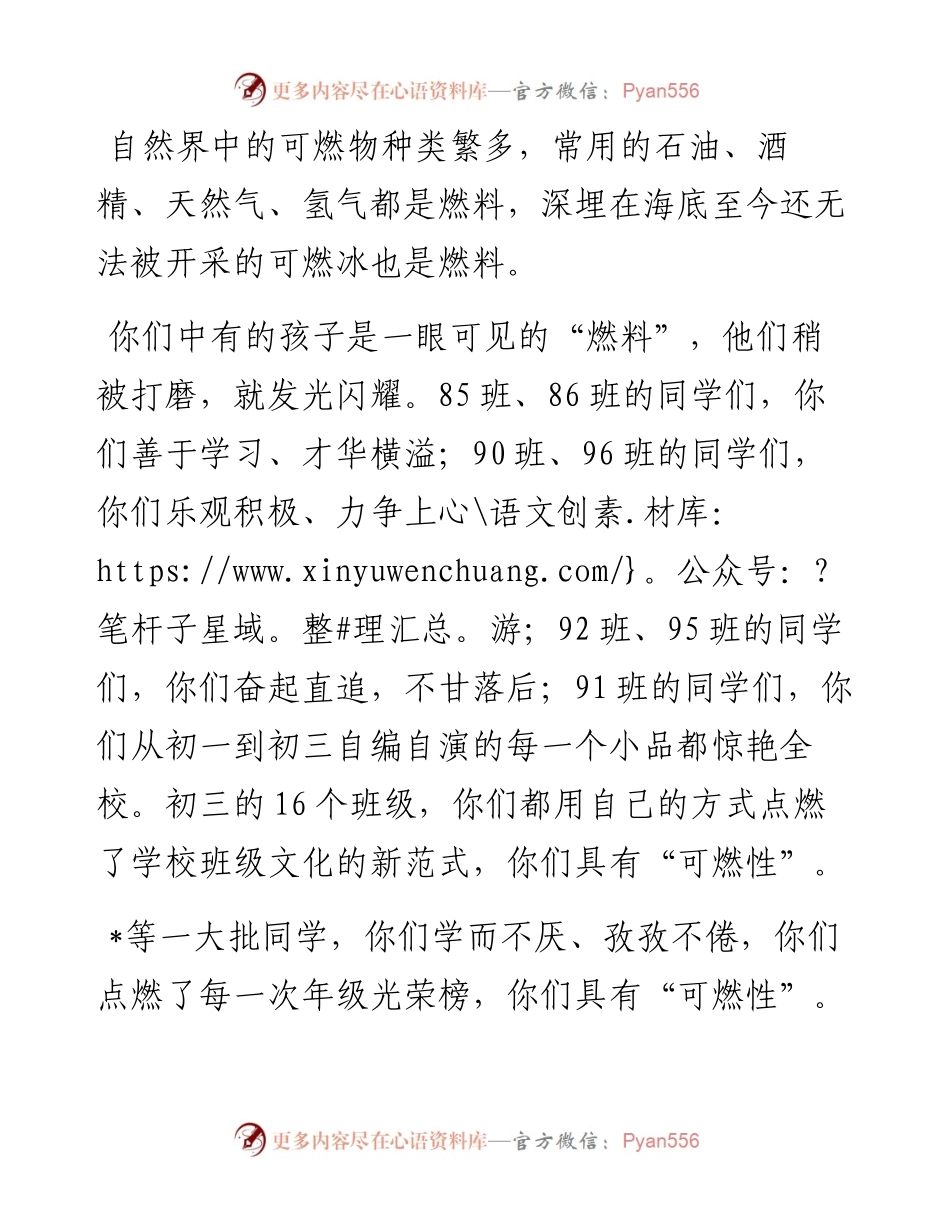 再探燃烧的条件——市实验中学校长在届初三学生毕业典礼上的讲话.docx_第2页