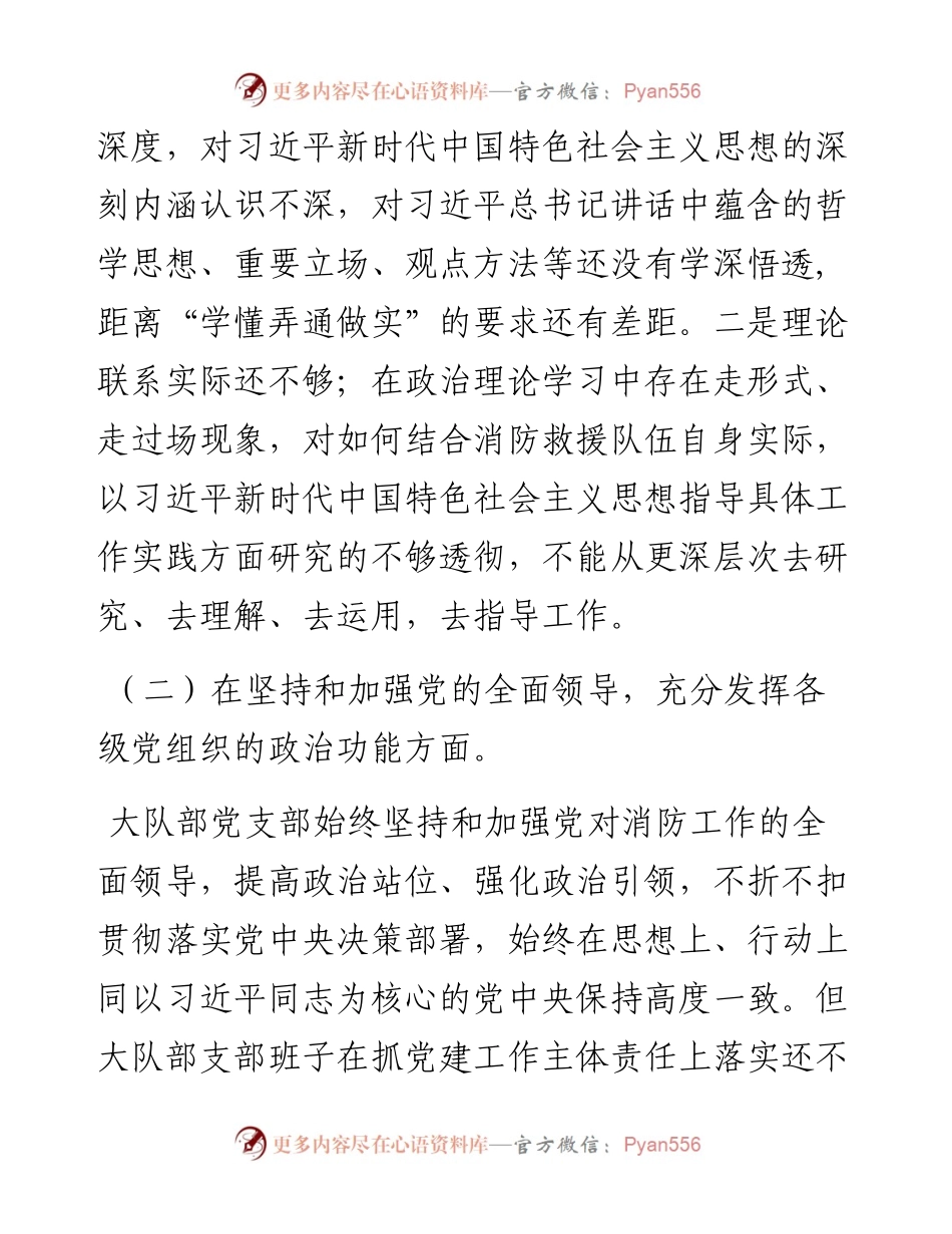 加强和改进民族工作专题组织生活会党支部班子检视材料.docx_第2页