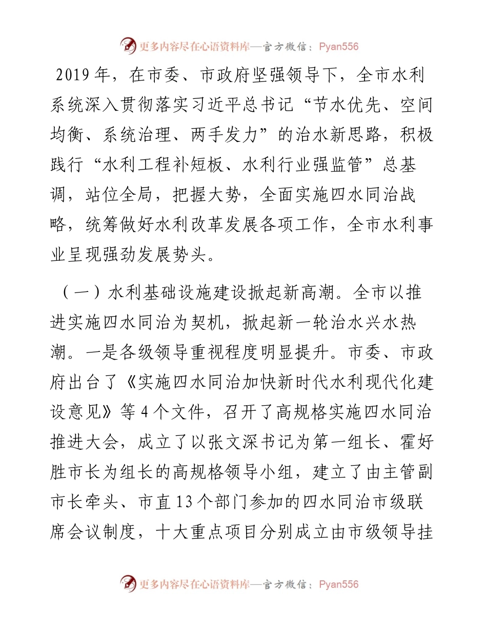 全市水利工作会议上的讲话.docx_第2页