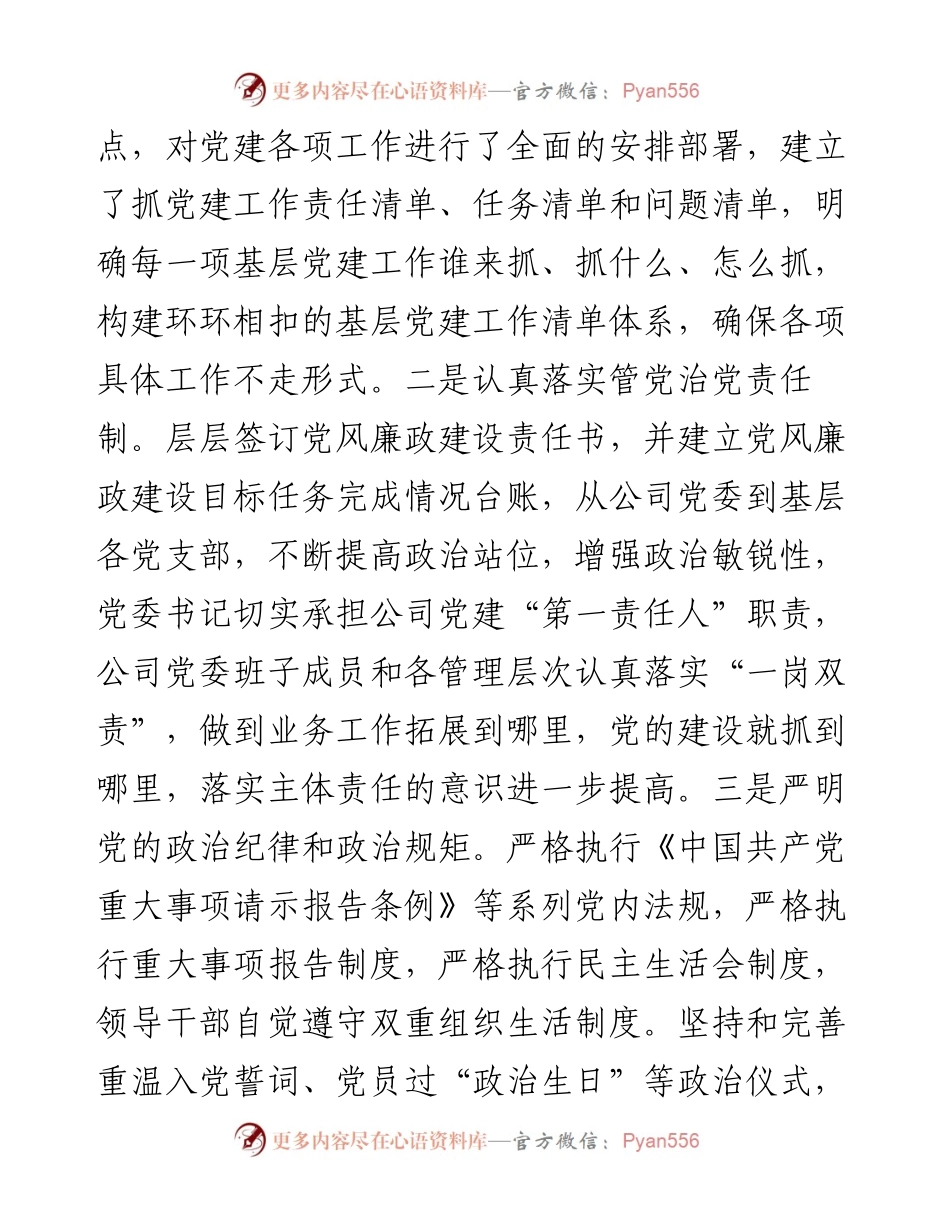 公司党委党建工作总结及工作计划.docx_第2页