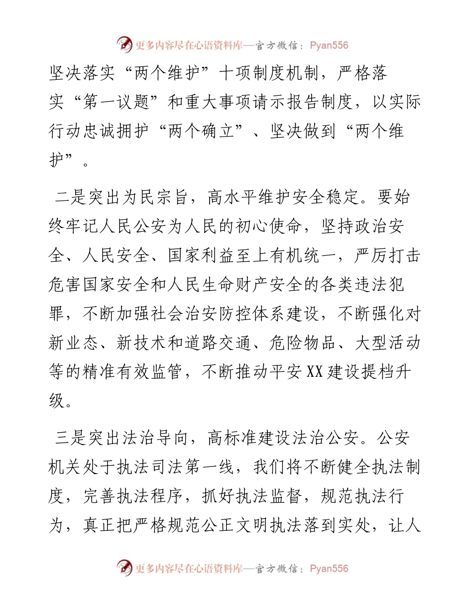 公安局长贯彻落实党代会精神研讨发言提纲.docx_第2页