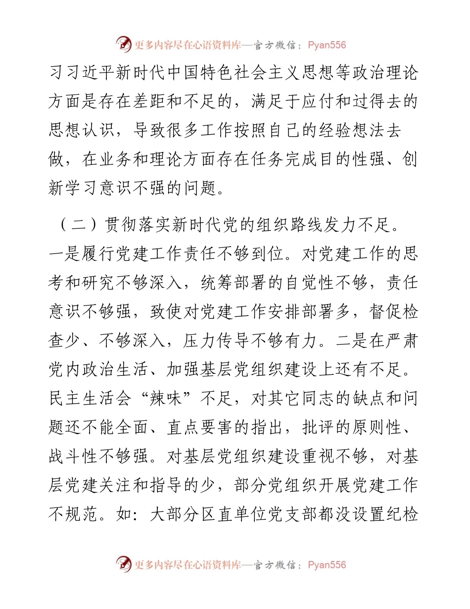 副书记落实市委巡察组反馈意见整改专题民主生活会发言提纲.docx_第2页