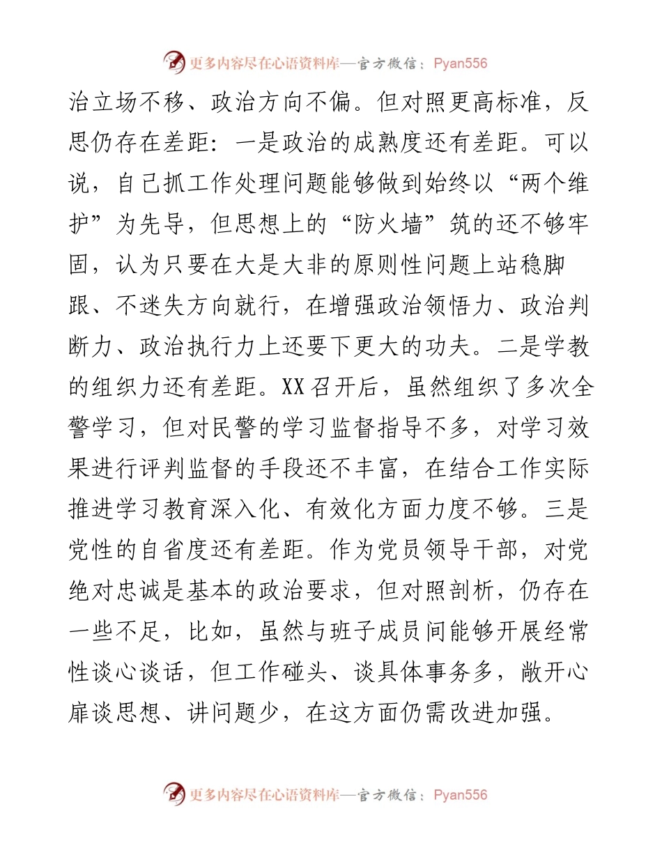 副市长、公安局局长度民主生活会“六个带头”个人对照检查材料.docx_第2页
