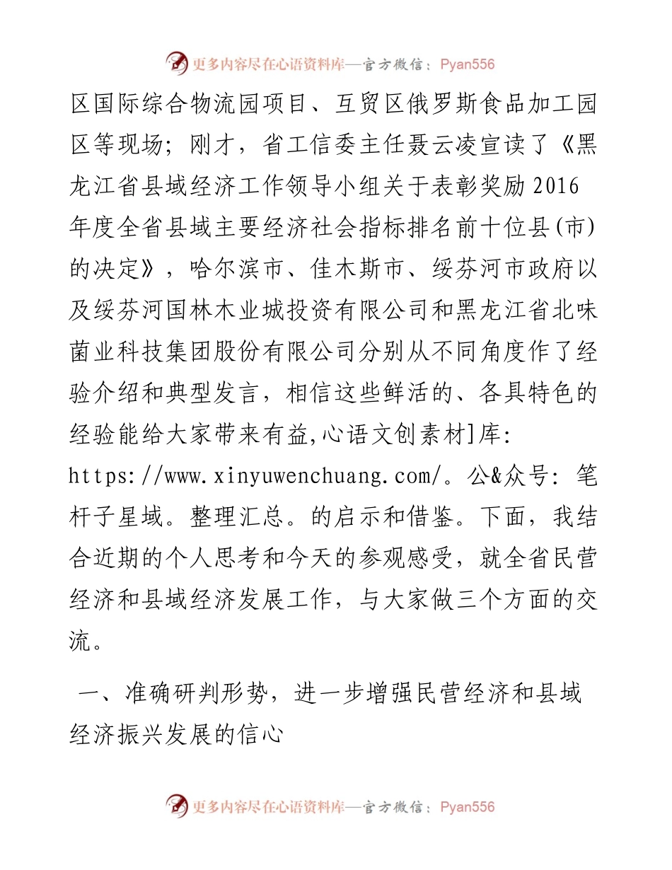 副省长在全省民营经济暨县域经济发展（绥芬河）现场推进电视电话会议上的讲话.docx_第2页