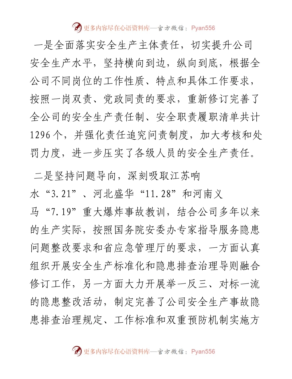化工集团落实安全生产工作主体责任情况报告.docx_第2页