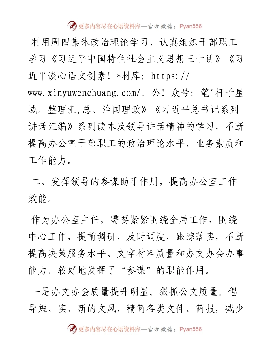办公室工作总结（局办公室主任）_4.docx_第2页