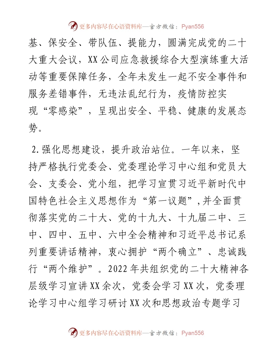 公司党组织书记抓党建述职报告.docx_第2页