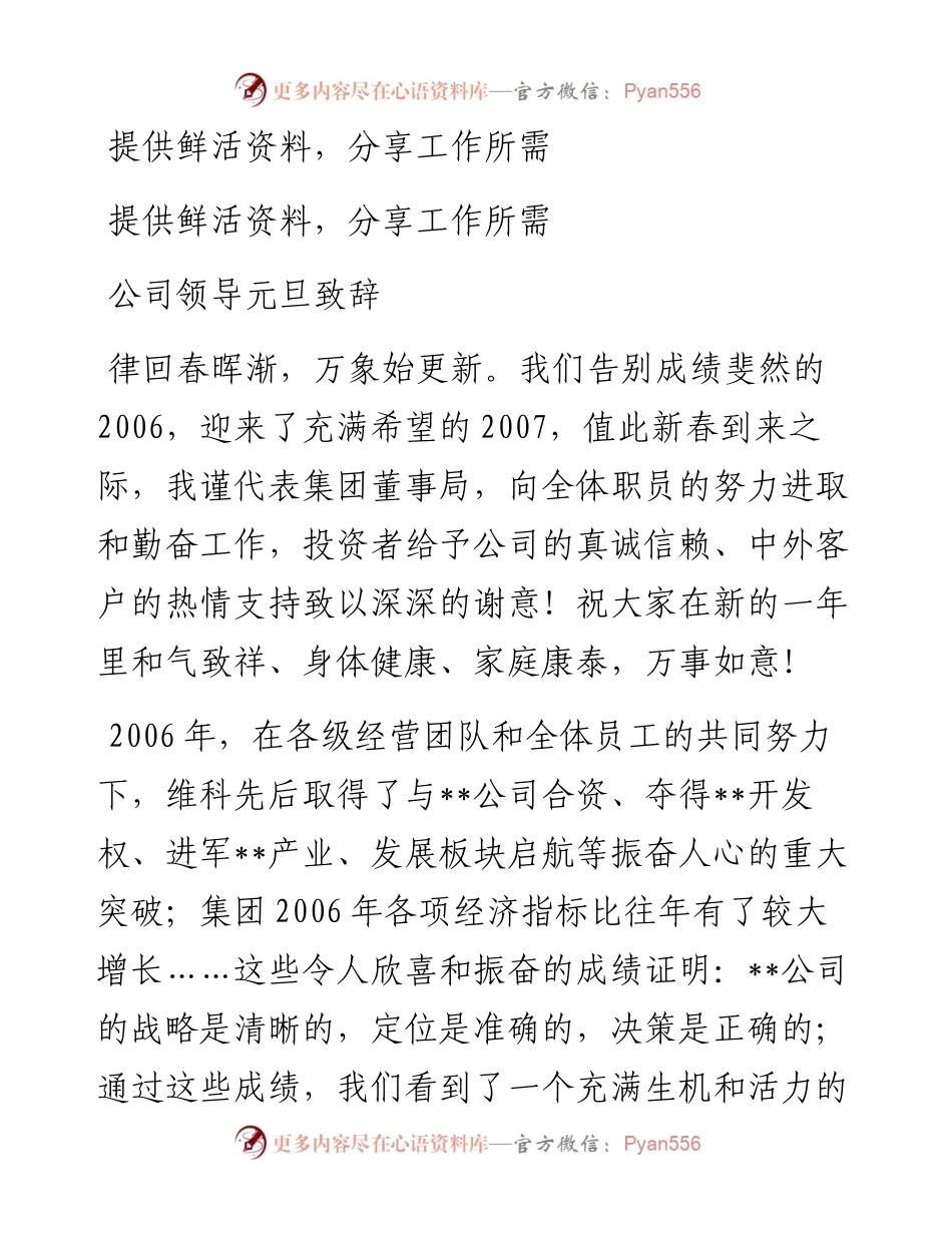 公司领导元旦致辞.docx_第1页