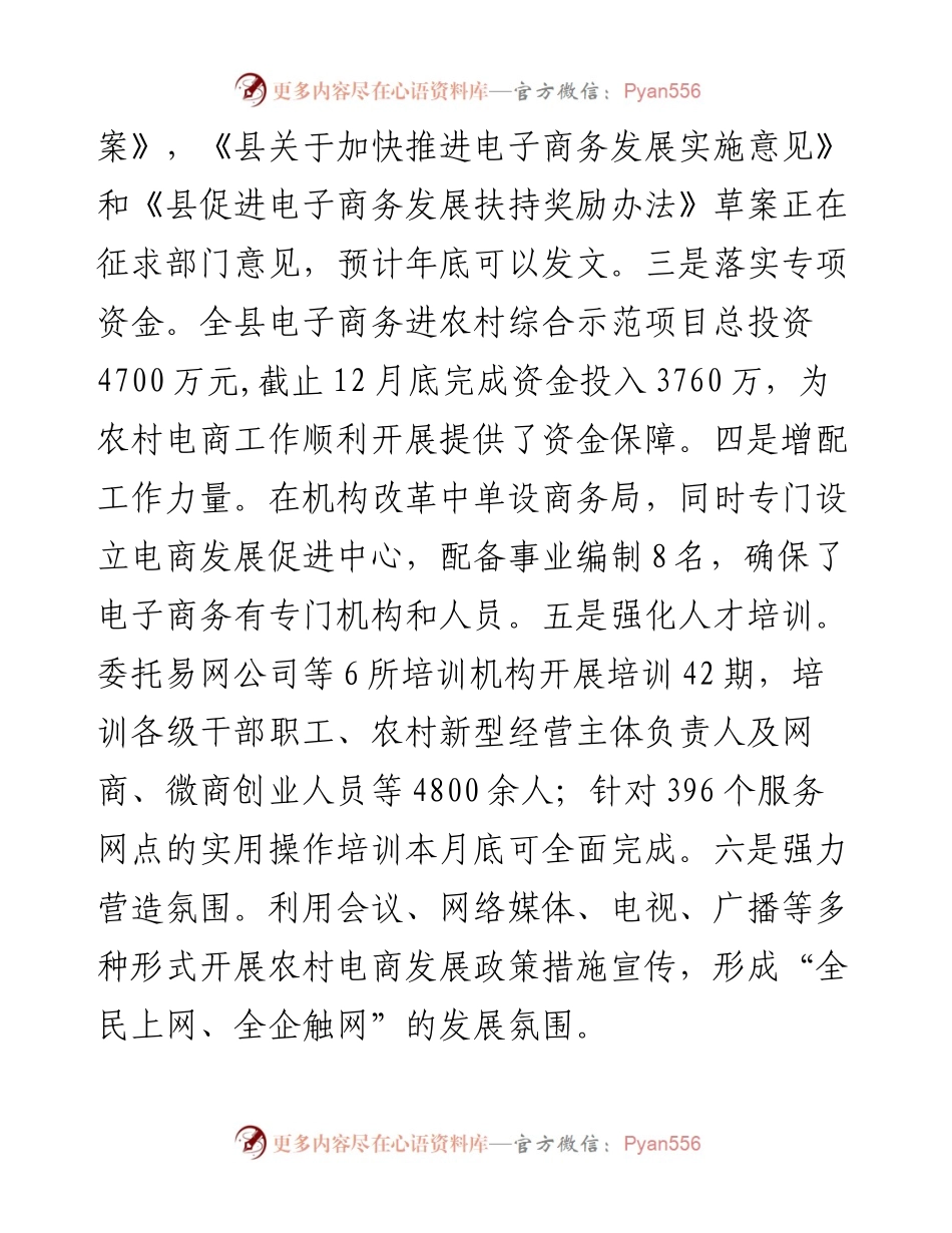 关于电子商务进农村综合示范县项目深化改革工作总结.docx_第2页