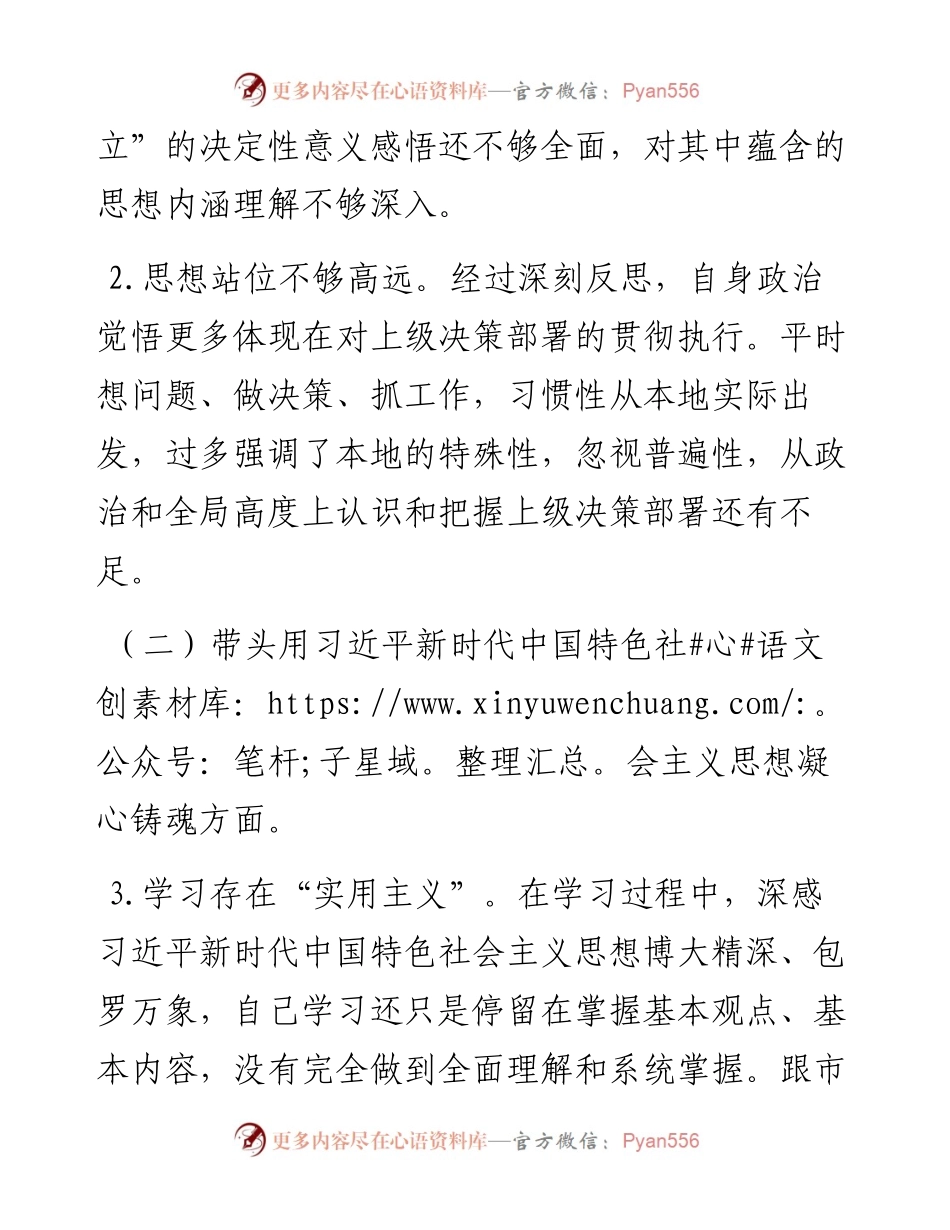 副县长度民主生活会个人发言提纲.docx_第2页