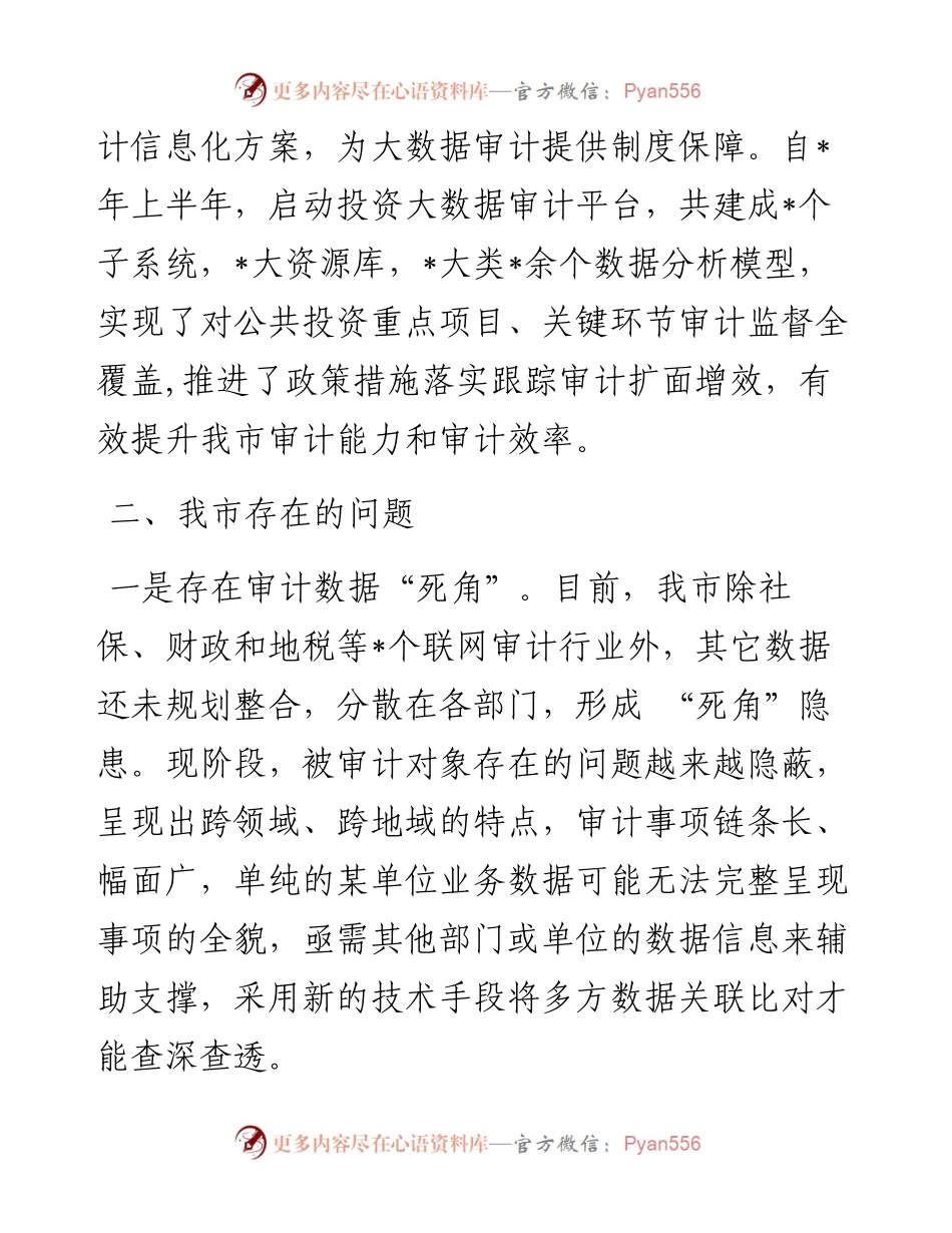关于完善特色的大数据审计体系的调研报告.docx_第2页
