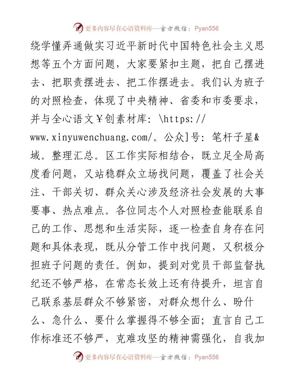 区委支部班子组织生活会点评讲话.docx_第2页