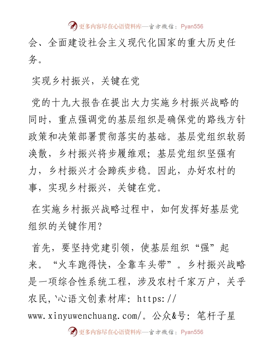 关于党建引领乡村振兴的党课讲稿.docx_第2页