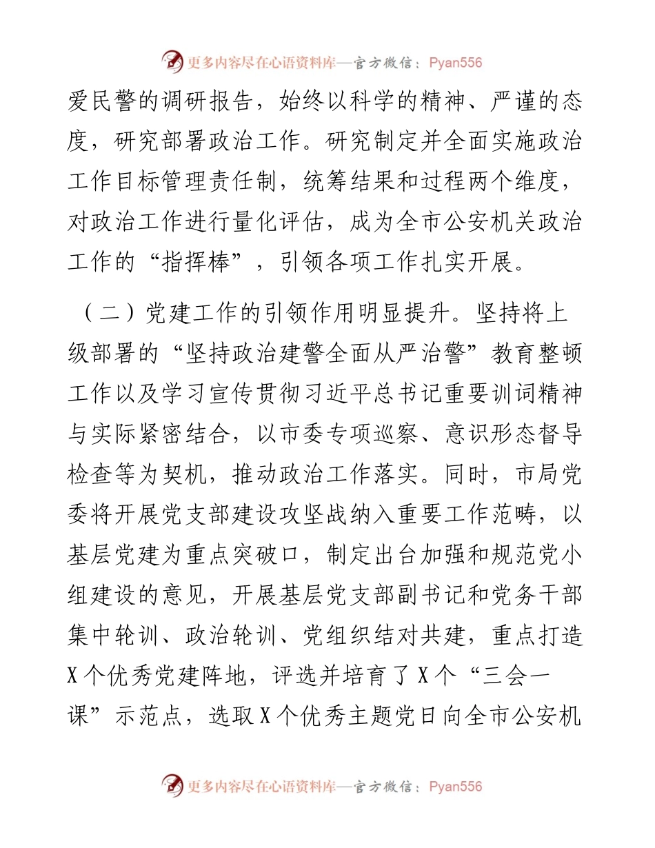 公安局政治工作总结及工作计划.docx_第2页