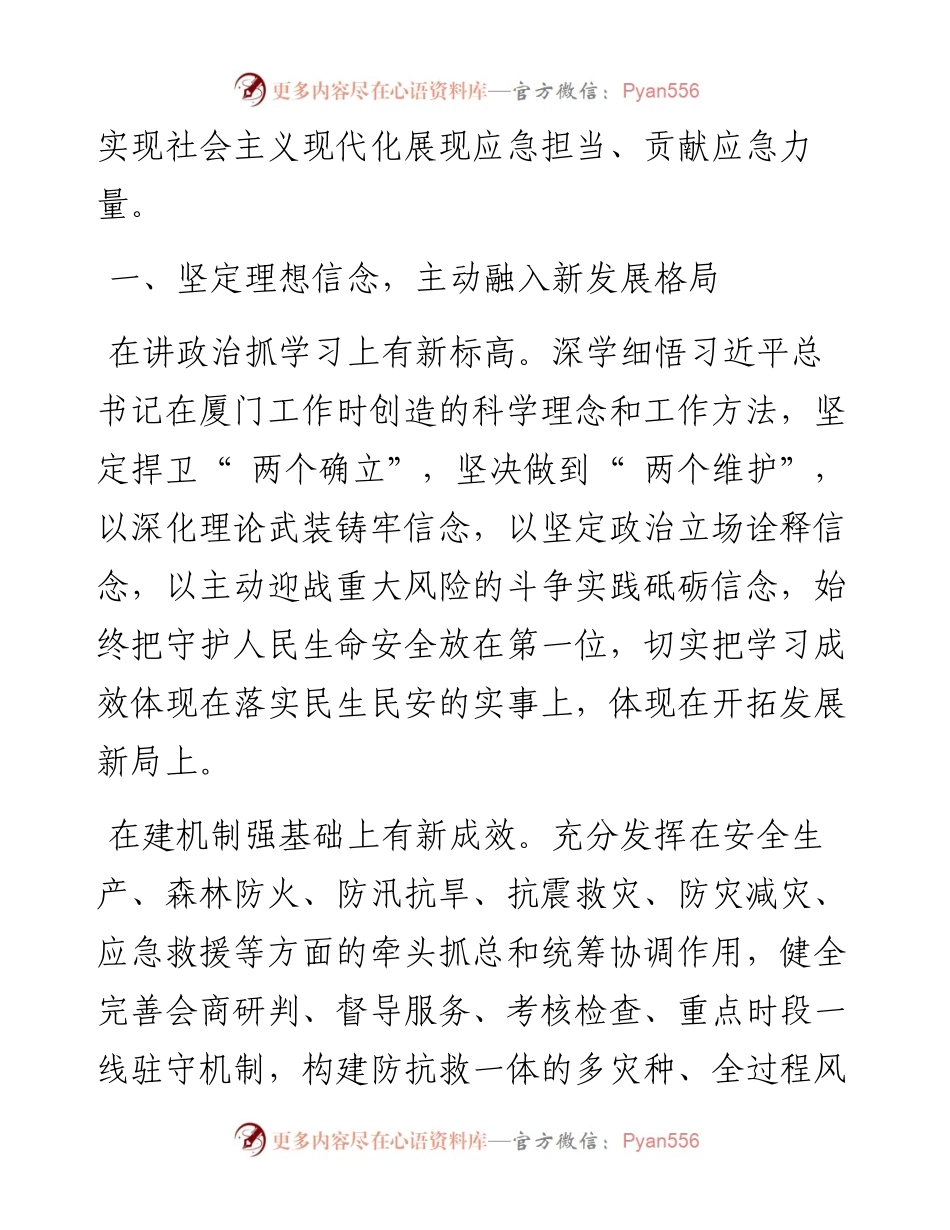 兰贵兴市应急管理局党委书记、局长：勇立潮头勇毅前行以高水平安全保障服务高质量发展.docx_第2页