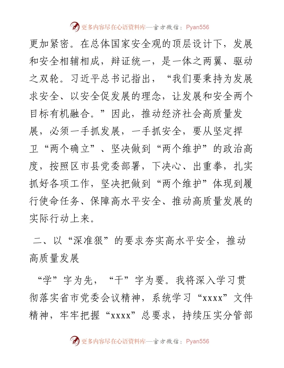 分管副县长在安全生产会议上的交流发言：全面夯实高水平安全助推经济高质量发展.docx_第2页