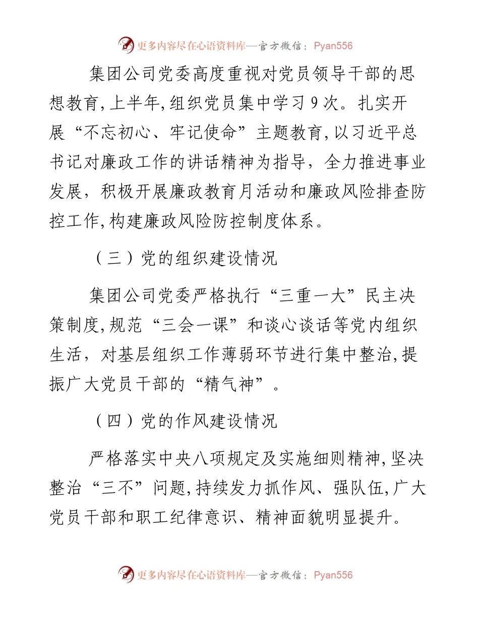 公司党委年中政治建设分析报告.docx_第2页