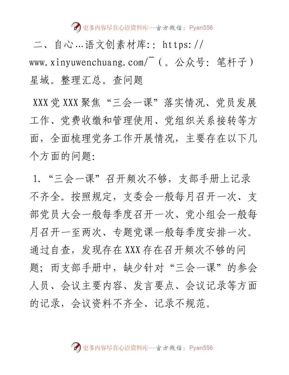 关于开展党务工作有关问题清查整治专项行动的自查报告.docx_第2页