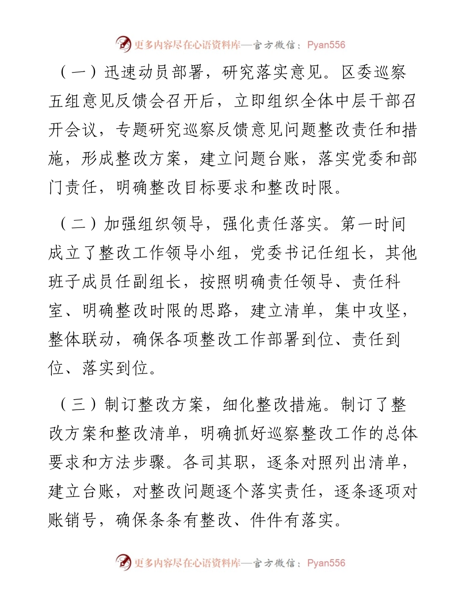 关于巡察整改进展情况报告.docx_第2页