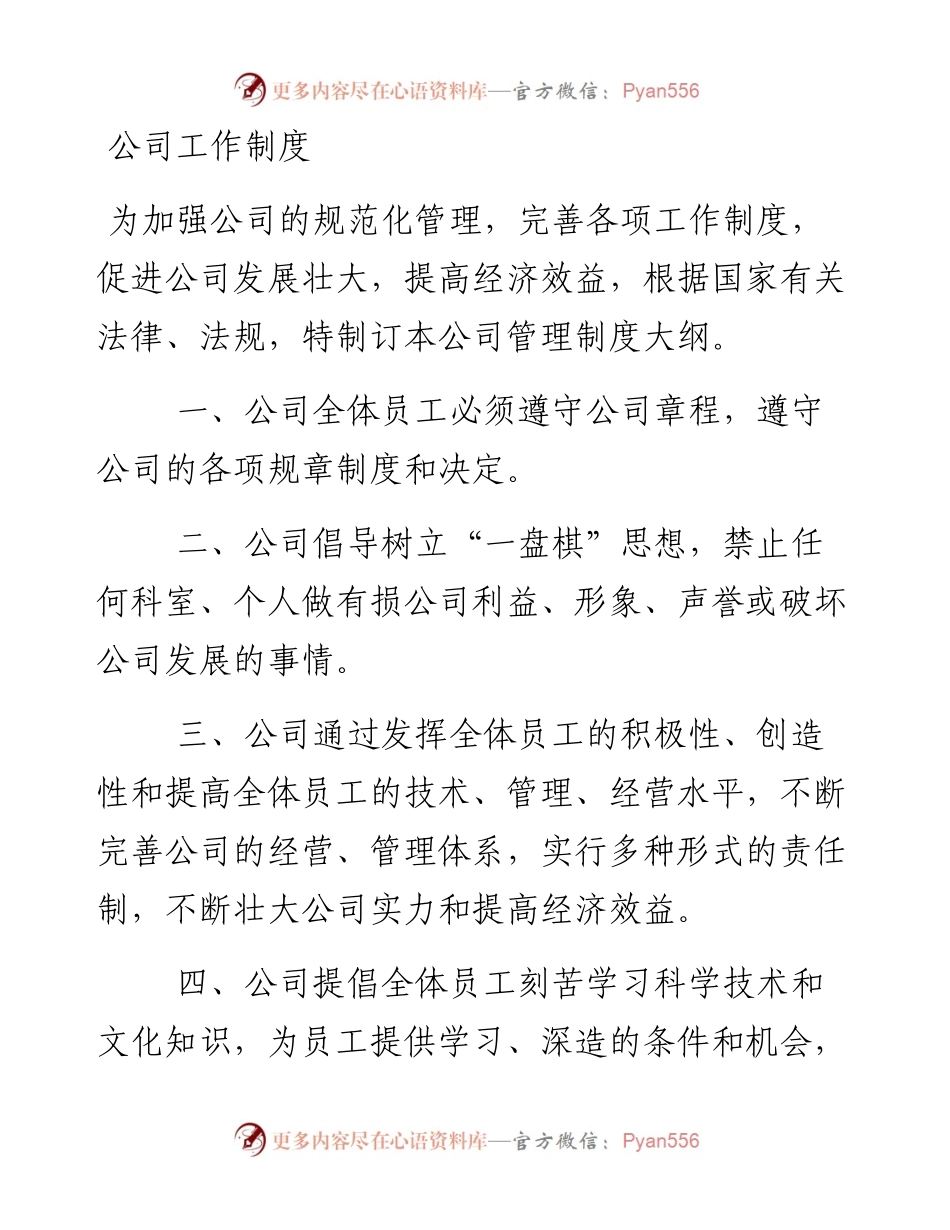 公司工作制度.docx_第1页