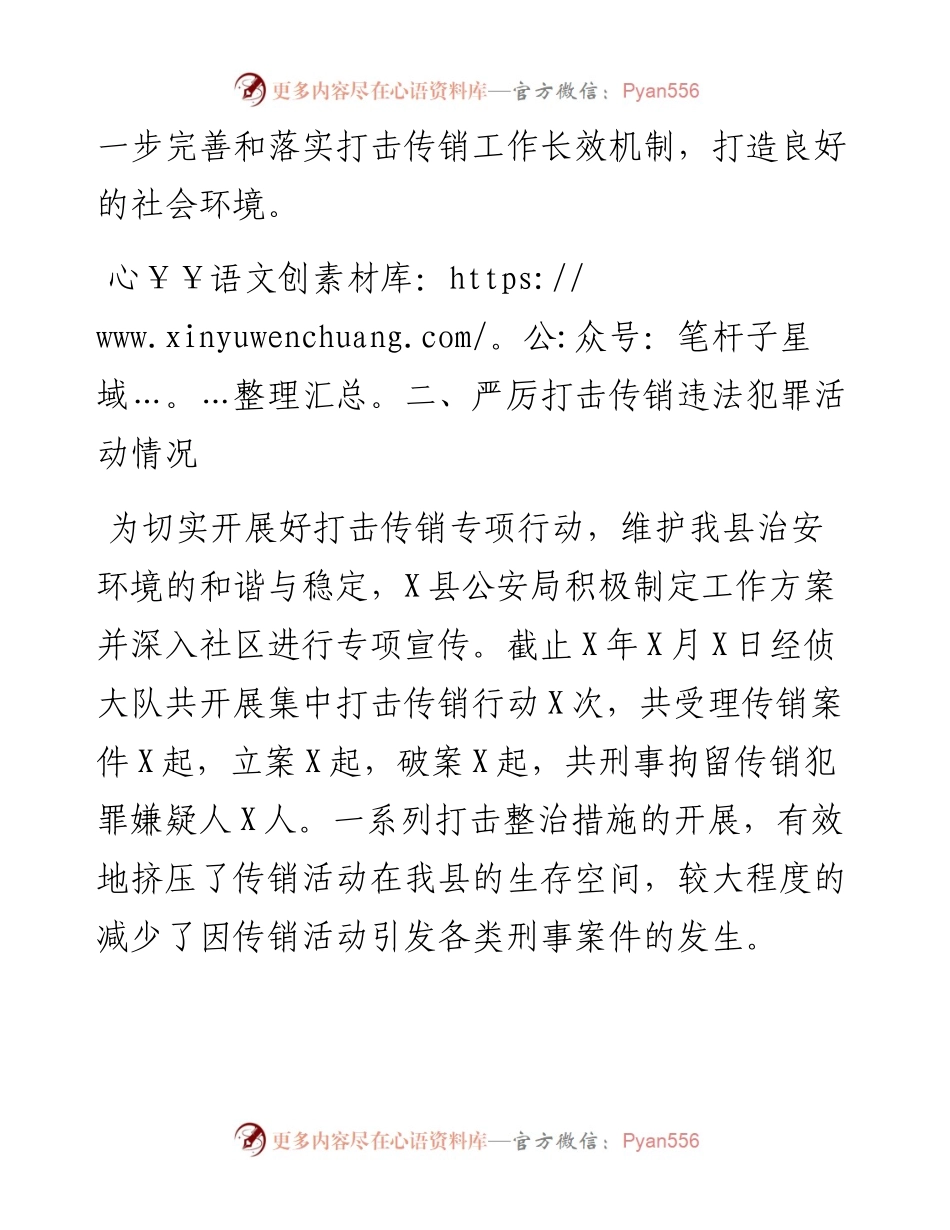 县公安局经侦大队打击传销工作汇报.docx_第2页