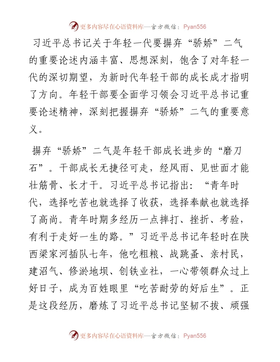 党课：年轻干部要摒弃“骄娇”二气，自觉做勇于担当作为的不懈奋斗者.docx_第2页