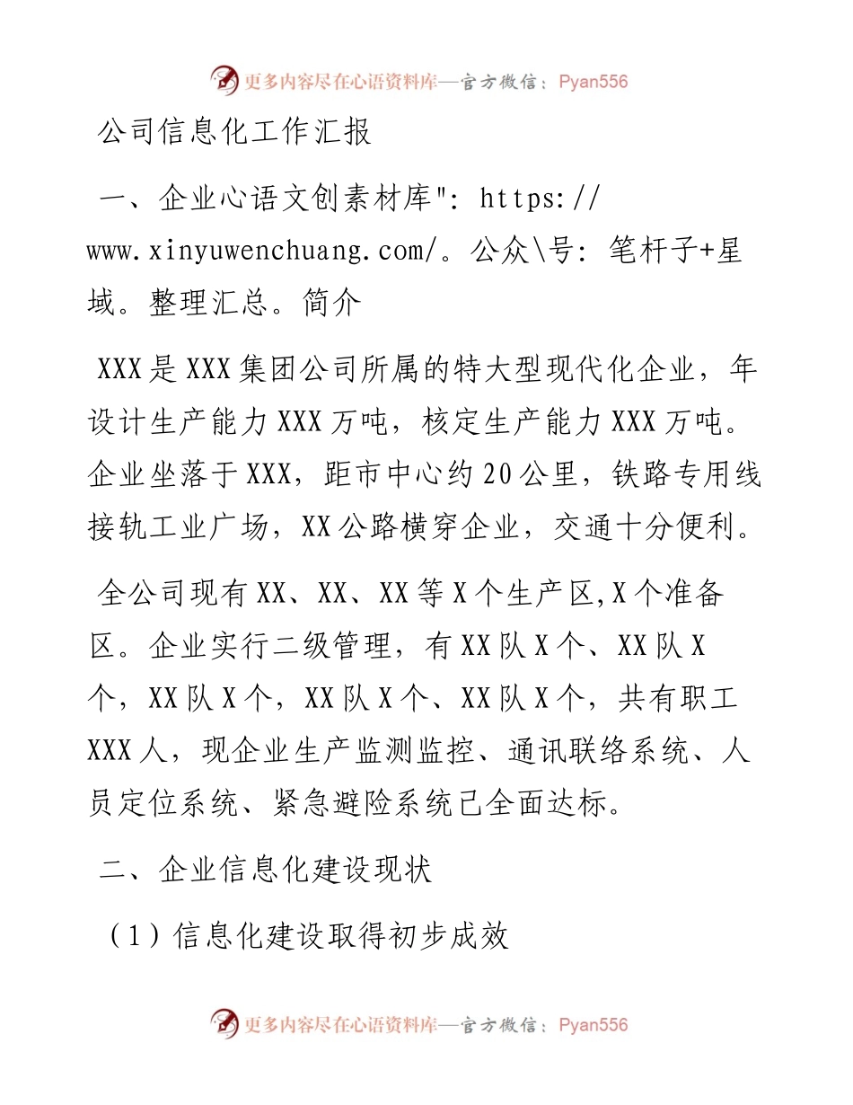 公司信息化工作汇报.docx_第1页