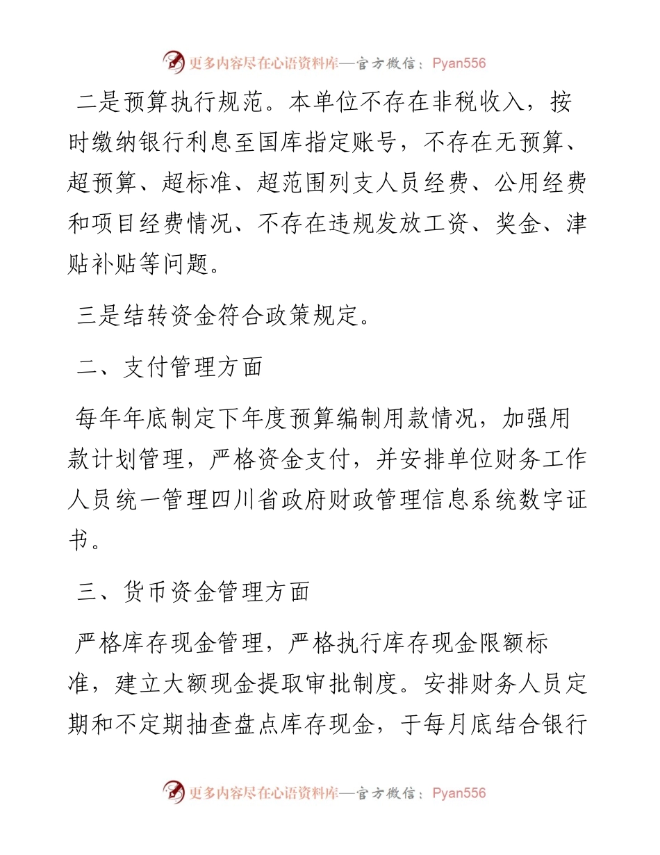 关于严肃财经纪律及财务管理风险排查的自查报告.docx_第2页