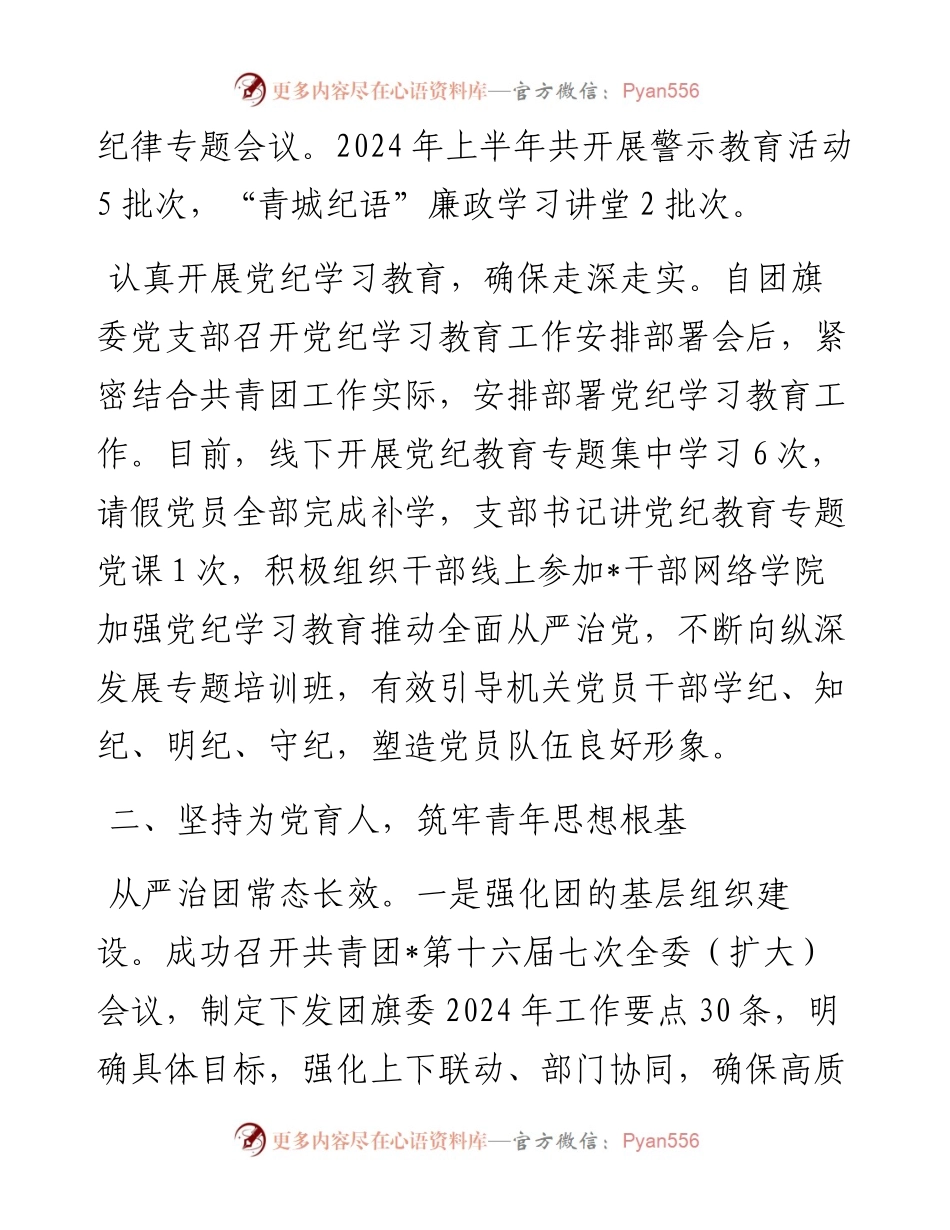 共青团2024年上半年工作总结.docx_第2页