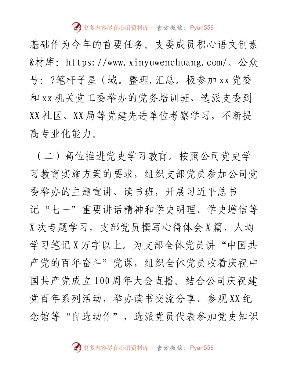 公司党支部书记工作述职报告.docx_第2页