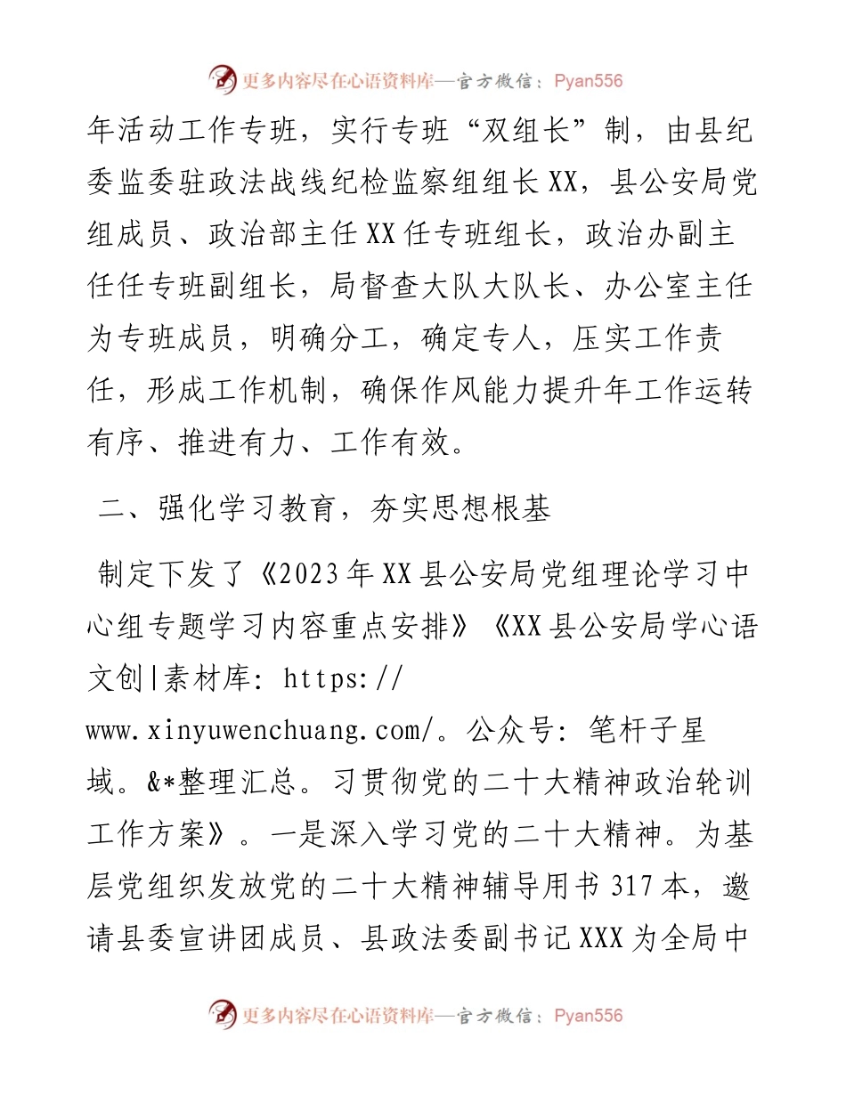 县公安局能力作风提升年活动情况总结.docx_第2页