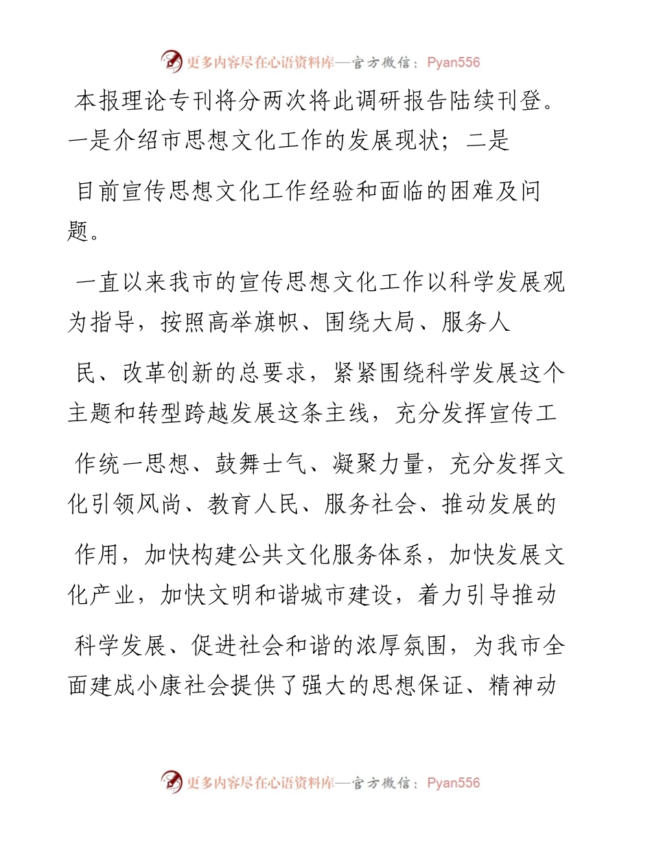 关于全市宣传思想文化工作的调研报告_之一_王爱军_1.docx_第2页