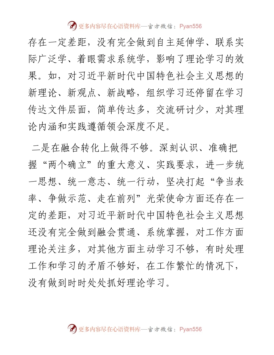 办公室主任专题民主生活会个人发言提纲.docx_第2页