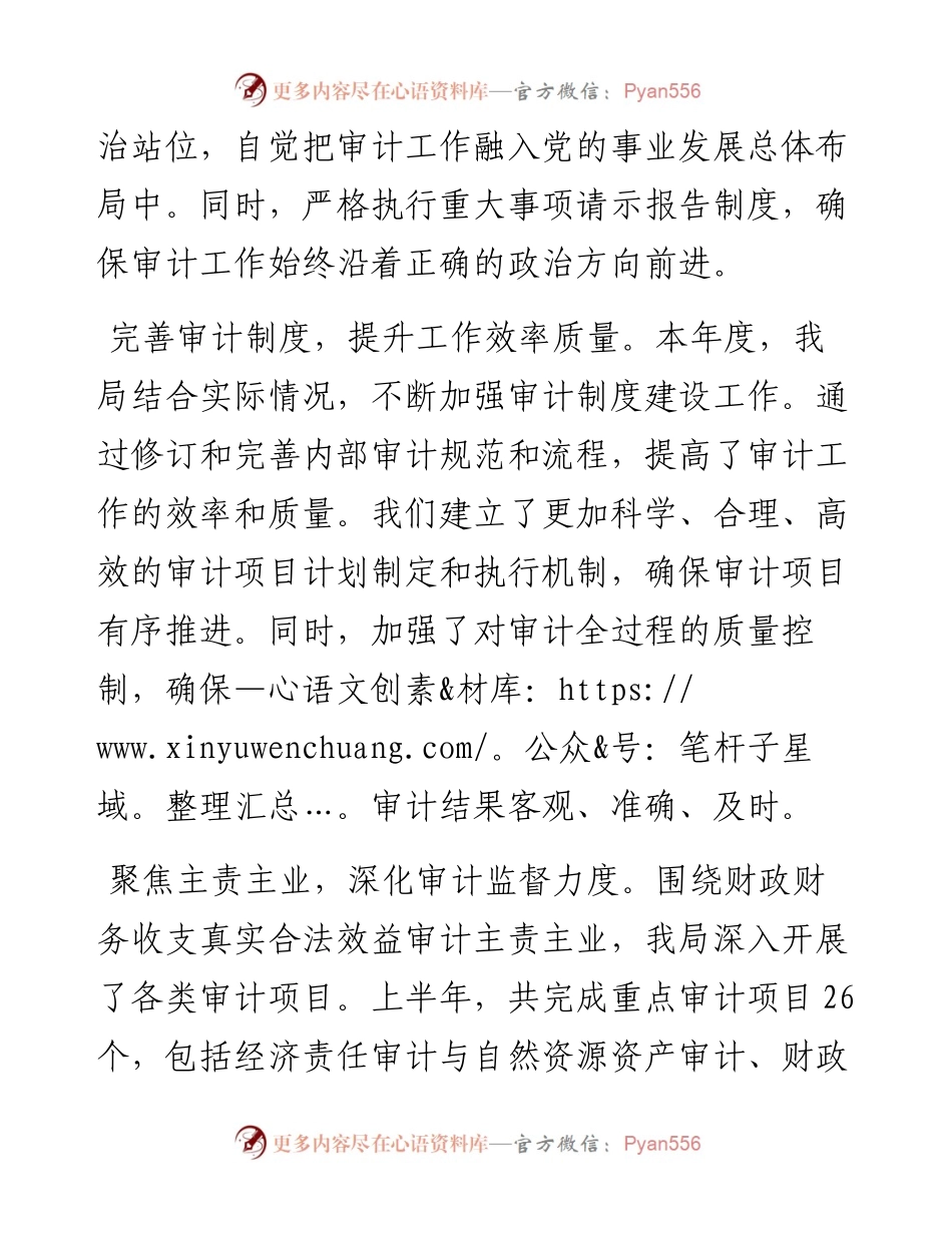县审计局2024年工作总结及下半年工作计划.docx_第2页