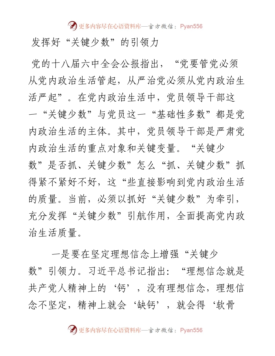 发挥好“关键少数”的引领力.docx_第1页