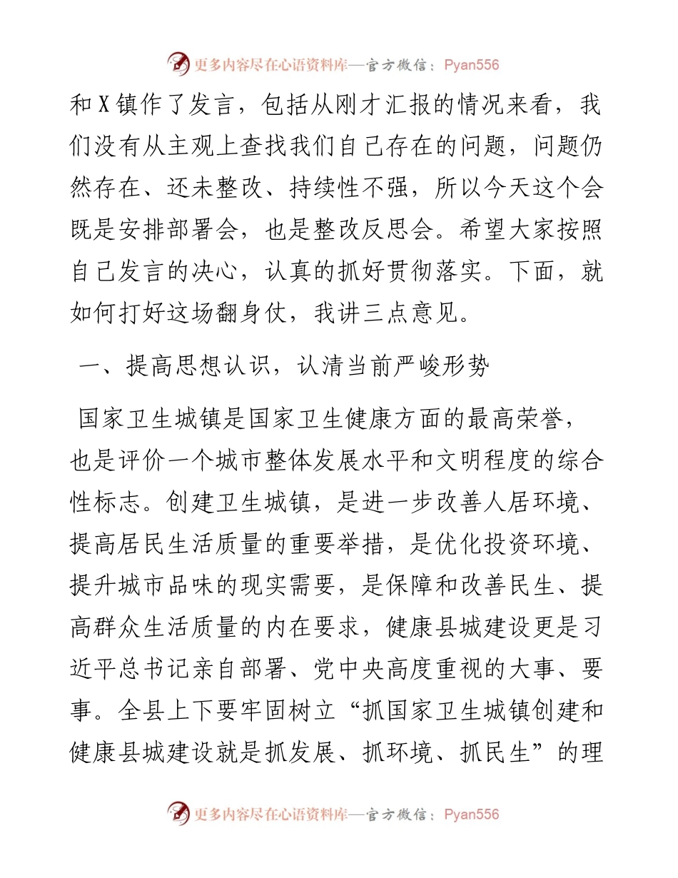 县委副书记、县长在县健康县城建设问题整改工作会上的讲话.docx_第2页
