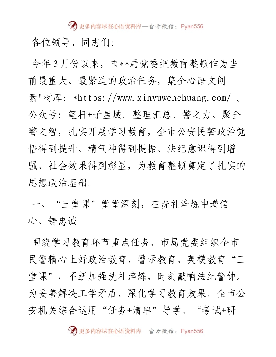 在全市教育整顿会上的发言.docx_第1页