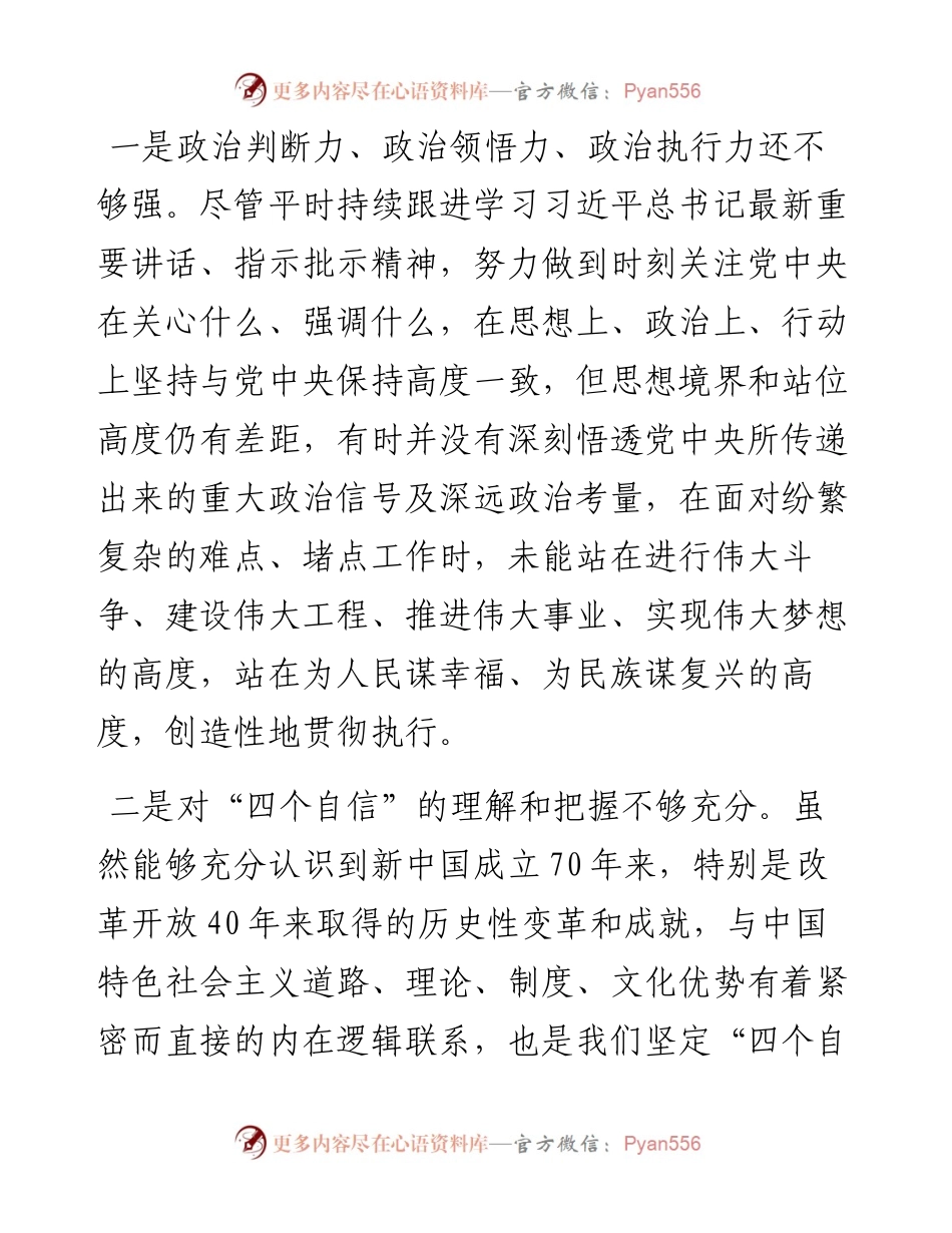 园区副书记度民主生活会对照检查发言材料.docx_第2页