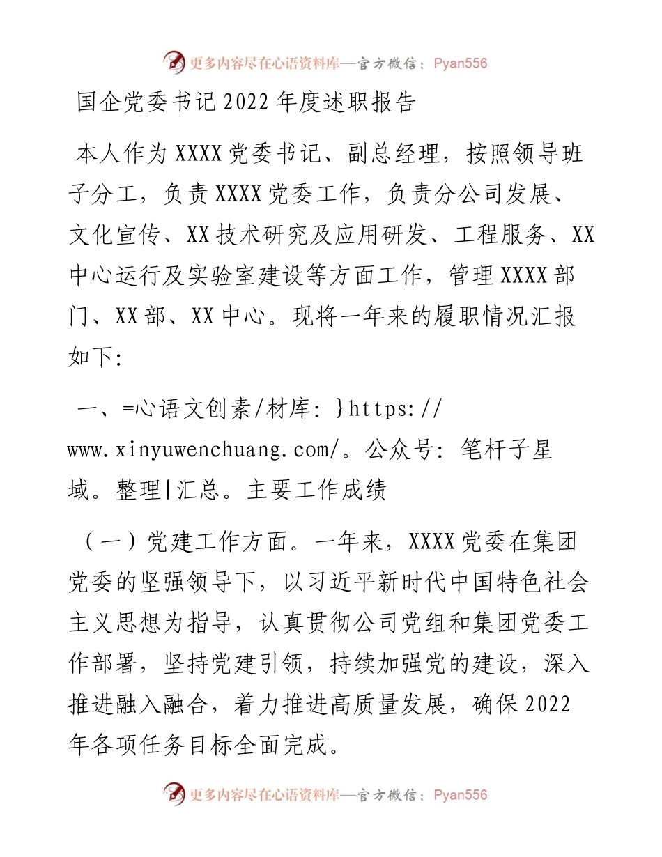 国企党委书记度述职报告.docx_第1页