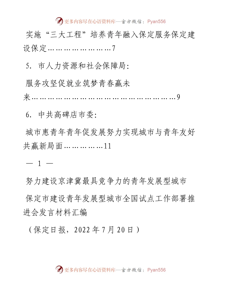 发言系列800（6篇）保定市建设青年发展型城市全国试点工作部署推进会发言材料汇编.docx_第2页
