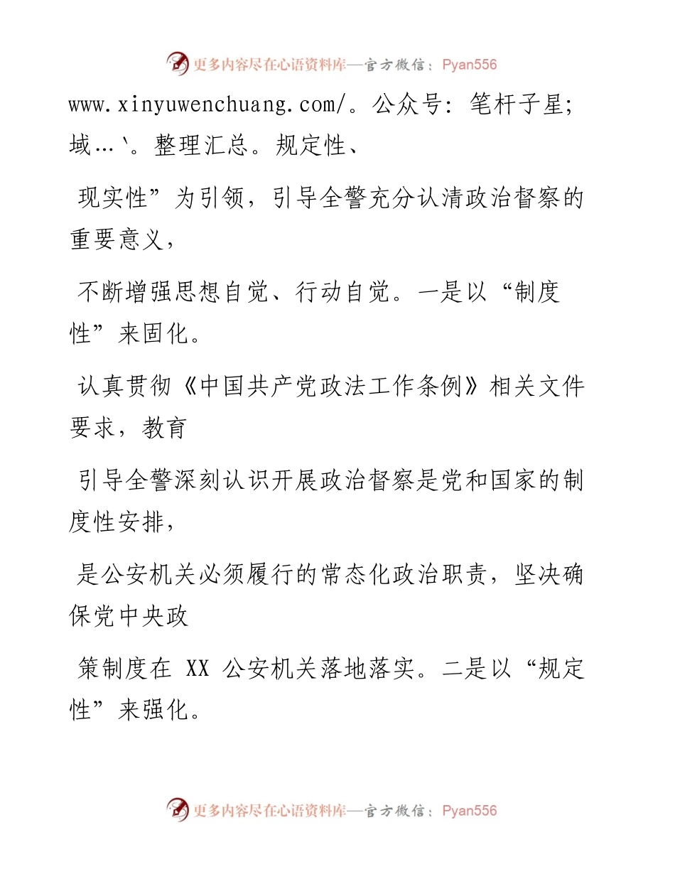 在公安局政治督察经验交流会上的发言.docx_第2页
