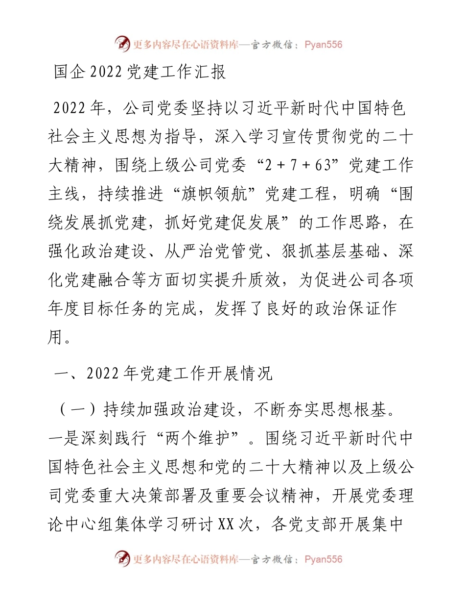 国企党建工作汇报.docx_第1页