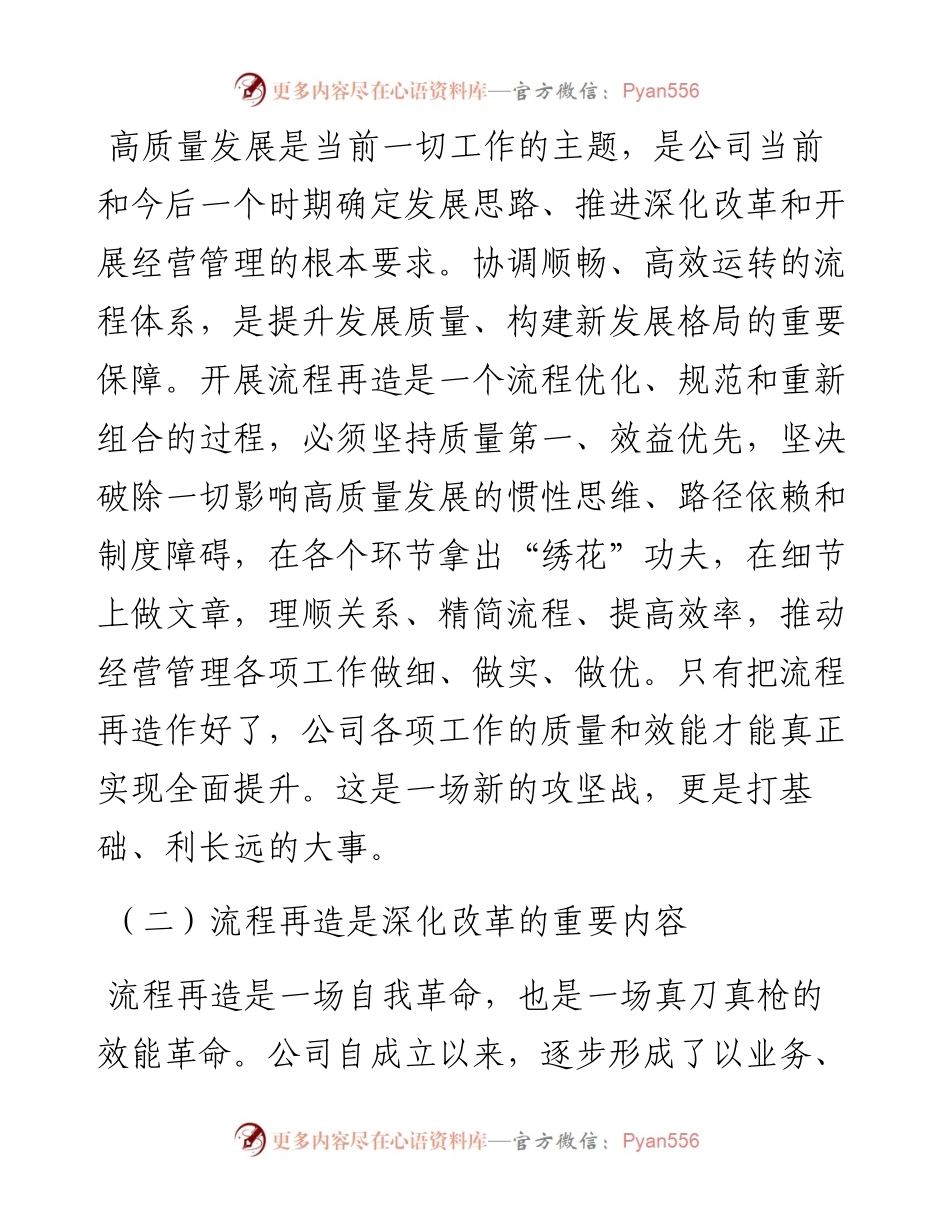 在公司流程再造工作启动会议上的讲话.docx_第2页