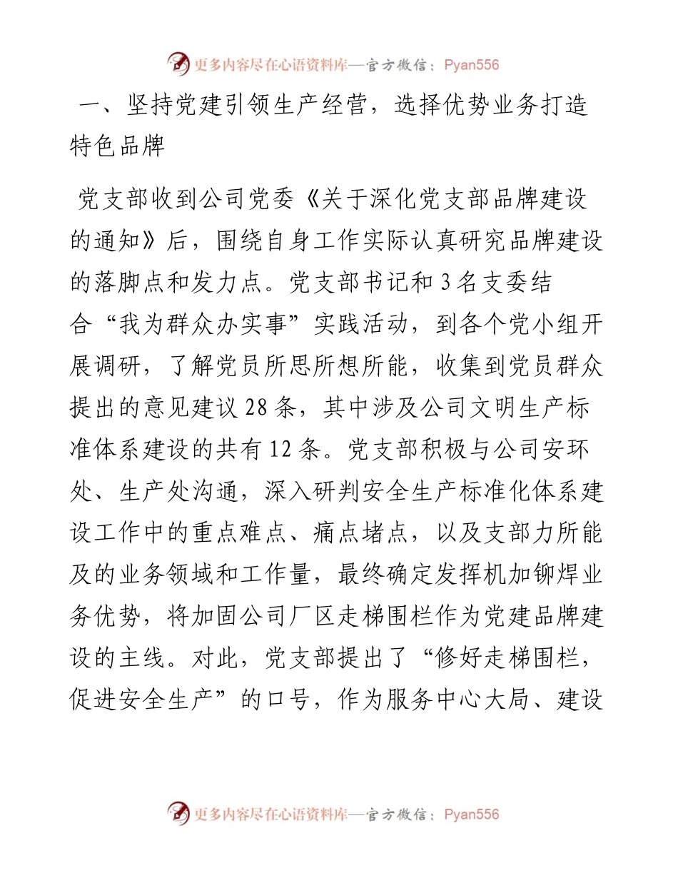 在党建品牌建设座谈会上的交流发言.docx_第2页